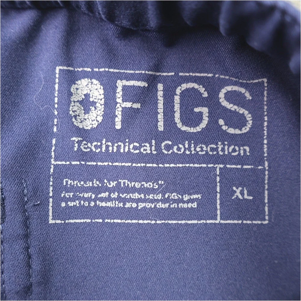 FIGS Scrub Pants Mens XL Navy Blue Excellent Axim Cargo Technical Collection